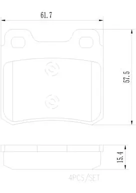 Brake Pad Set, disc brake (P59018N)