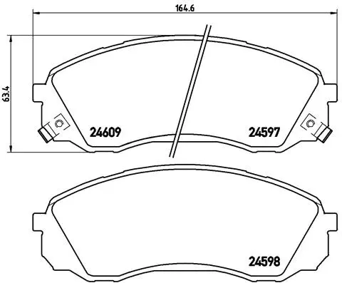 Brake Pad Set, disc brake (P 30 041)