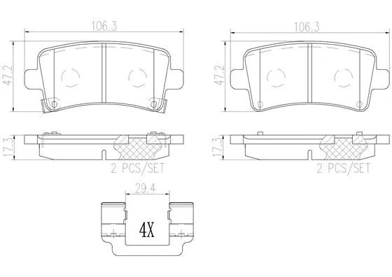 Brake Pad Set, disc brake (P59060N)