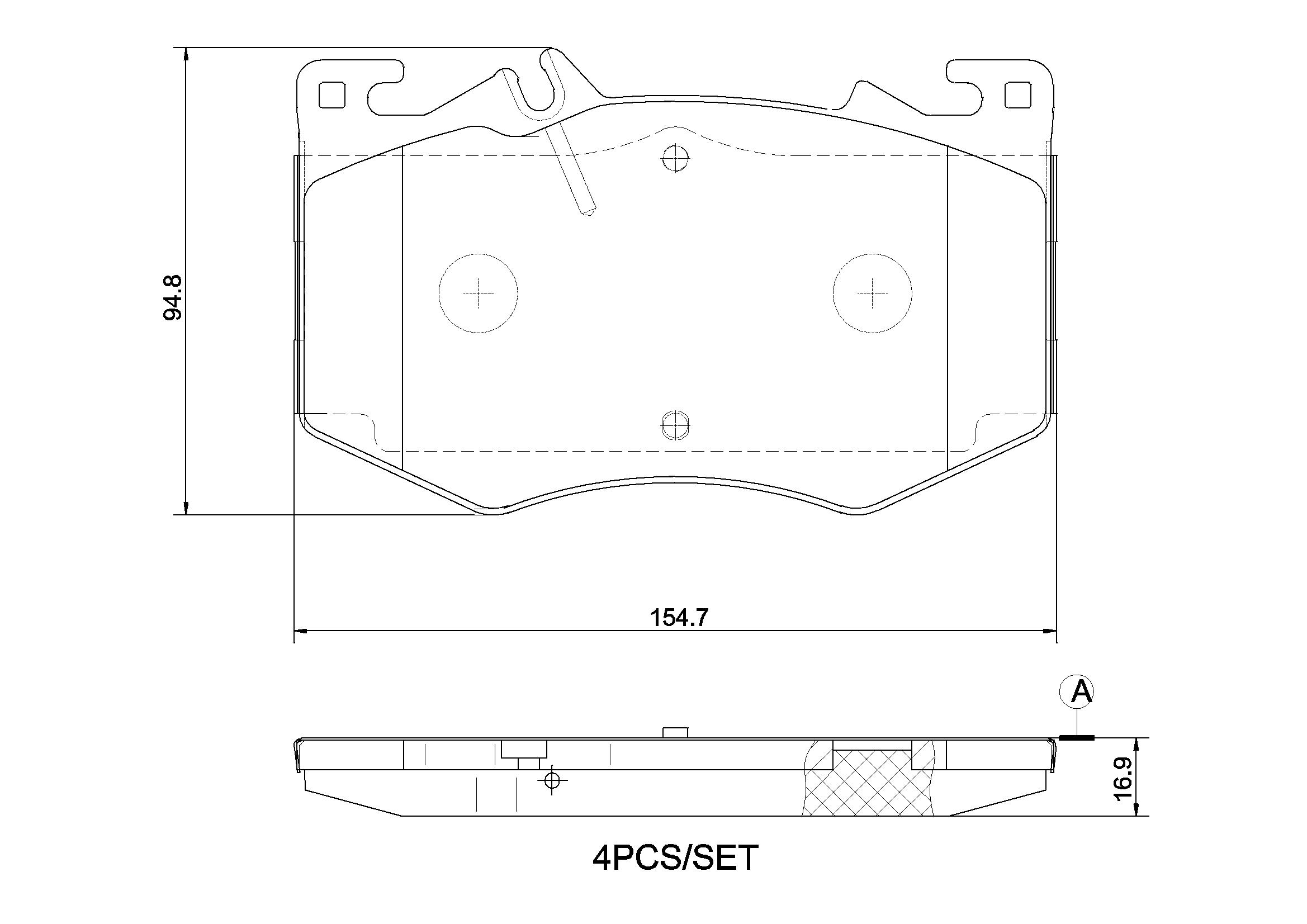 Brake Pad Set, disc brake (P50166N)