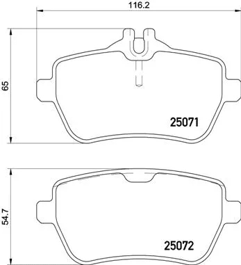 Brake Pad Set, disc brake (P 50 117)