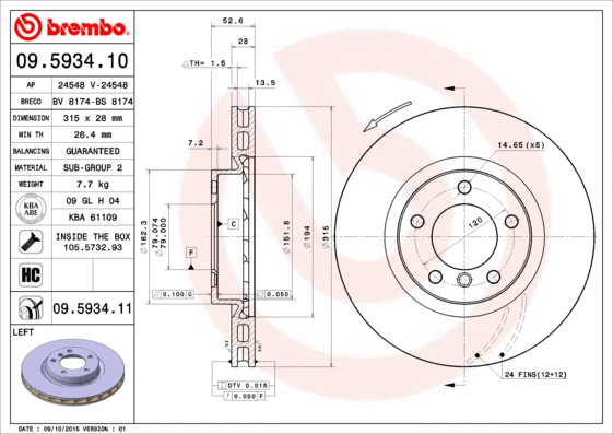 Brake Disc (09.5934.10)