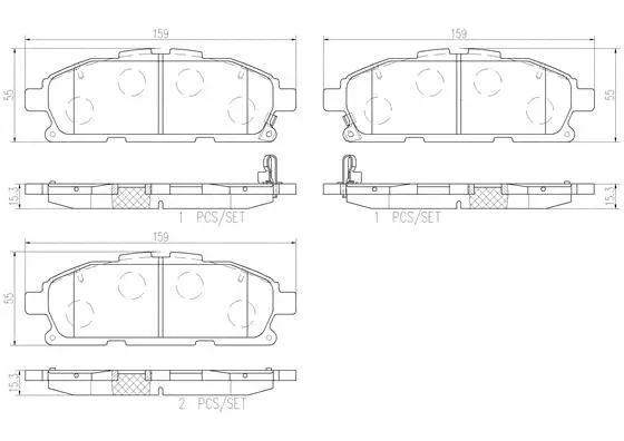 Brake Pad Set, disc brake (P56110N)