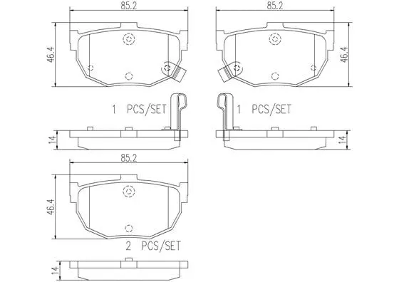 Brake Pad Set, disc brake (P30003N)