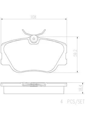 Brake Pad Set, disc brake (P50008N)