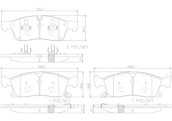 Brake Pad Set, disc brake (P37015N)