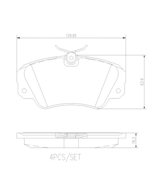 Brake Pad Set, disc brake (P59016N)