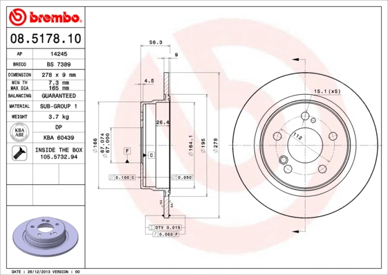 Brake Disc (08.5178.10)