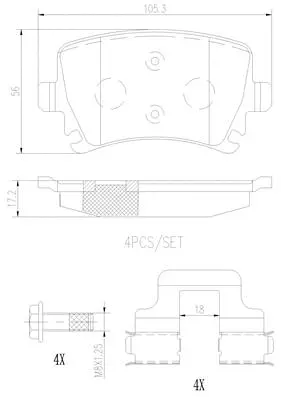 Brake Pad Set, disc brake (P85073N)