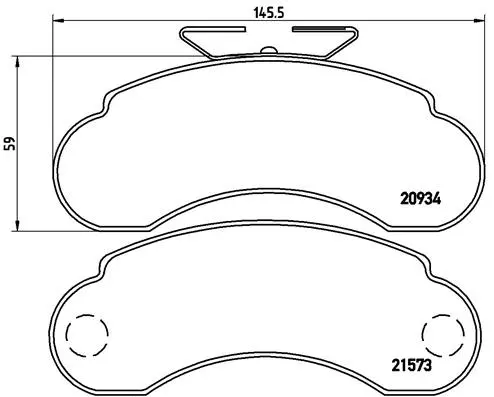 Brake Pad Set, disc brake (P 50 021)