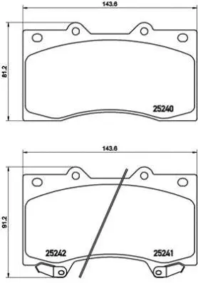 Brake Pad Set, disc brake (P 56 081)