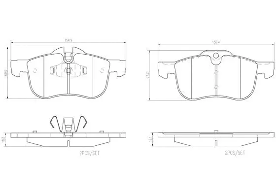 Brake Pad Set, disc brake (P52017N)