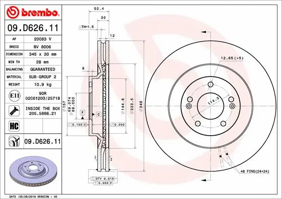 Brake Disc (09.D626.11)