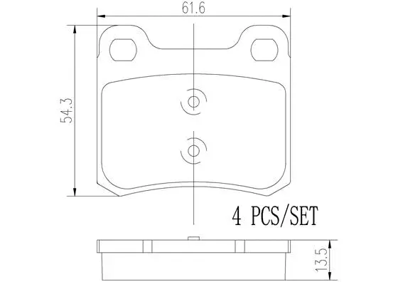 Brake Pad Set, disc brake (P50007N)