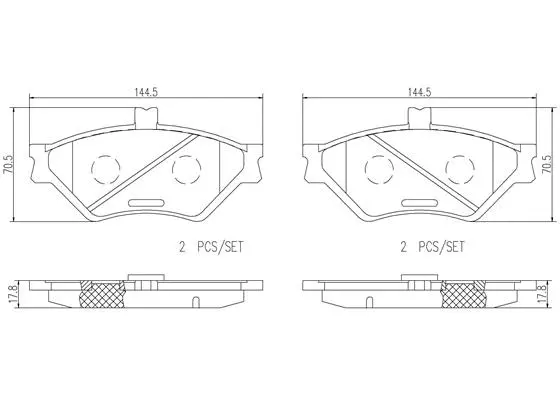 Brake Pad Set, disc brake (P24100N)