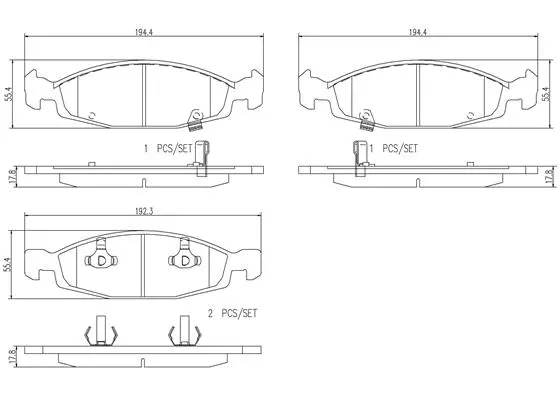Brake Pad Set, disc brake (P37005N)