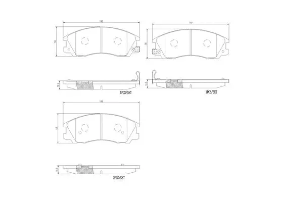 Brake Pad Set, disc brake (P30017N)
