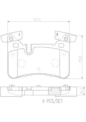 Brake Pad Set, disc brake (P50110N)