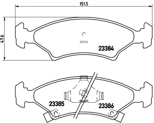 Brake Pad Set, disc brake (P 30 009)