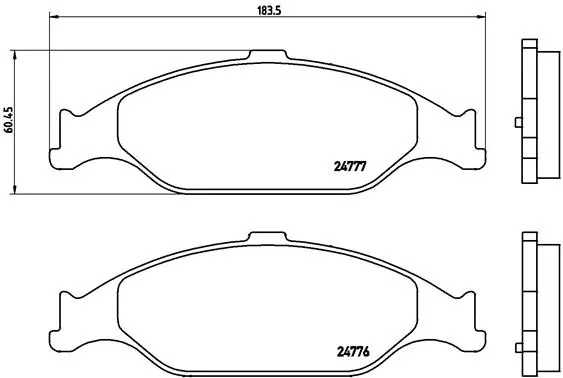 Brake Pad Set, disc brake (P 24 082)