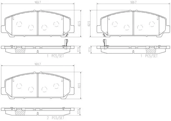 Brake Pad Set, disc brake (P56109N)
