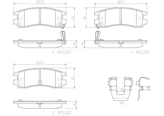 Brake Pad Set, disc brake (P59027N)