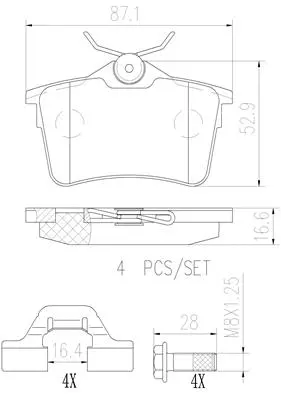 Brake Pad Set, disc brake (P61084N)