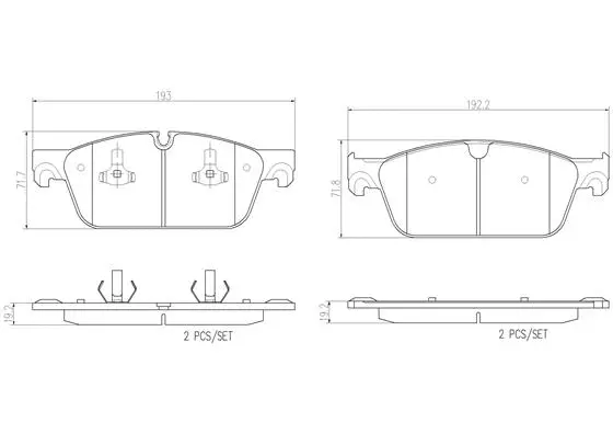 Brake Pad Set, disc brake (P50102N)