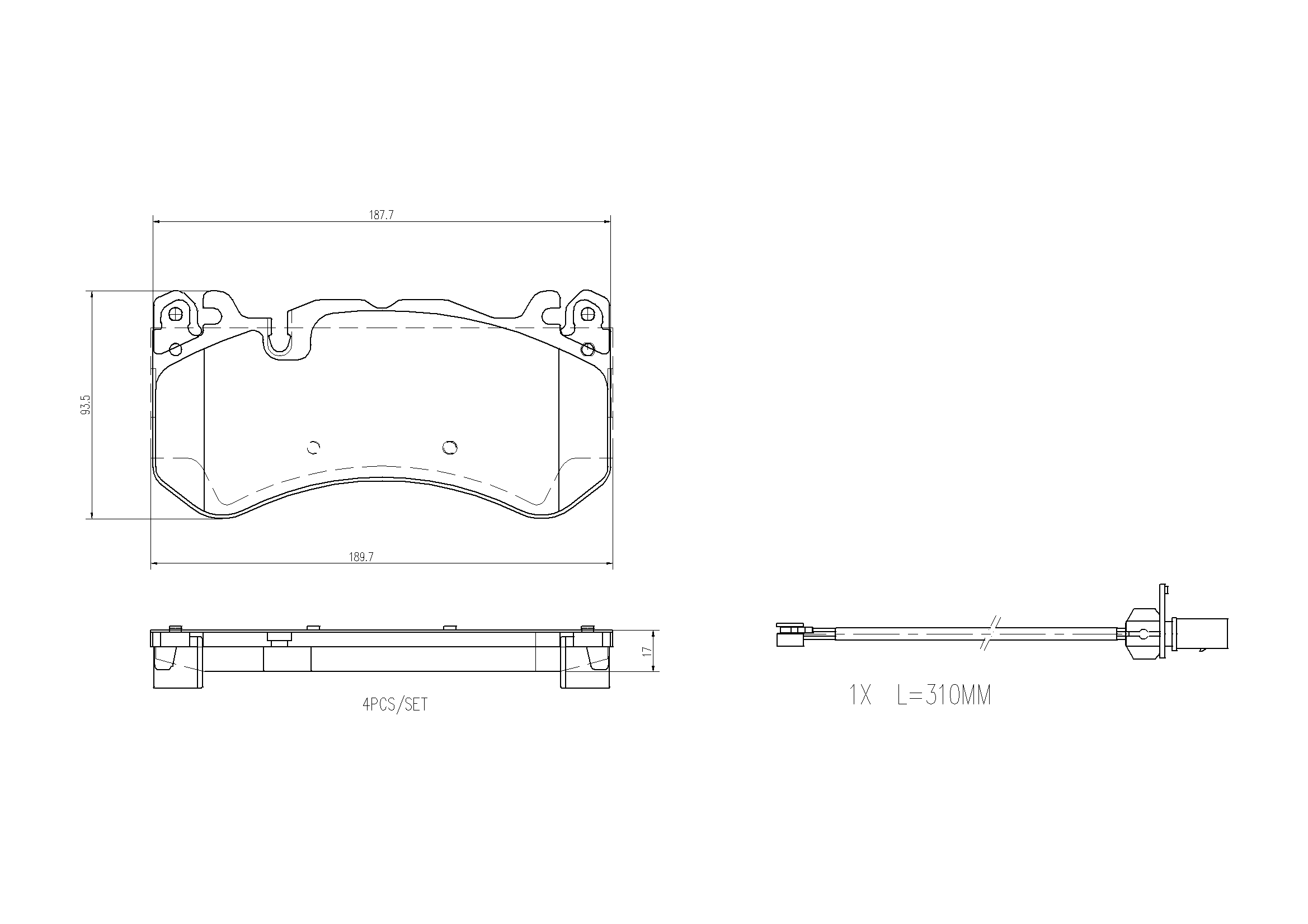 Brake Pad Set, disc brake (P 50 164)