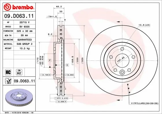 Brake Disc (09.D063.11)