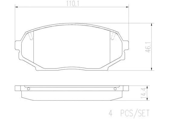 Brake Pad Set, disc brake (P49017N)