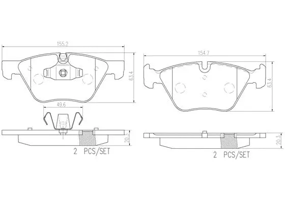 Brake Pad Set, disc brake (P06040N)