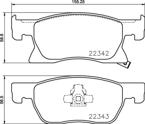 Brake Pad Set, disc brake (P 59 092)
