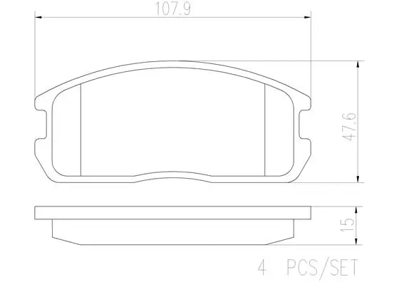 Brake Pad Set, disc brake (P54009N)
