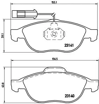 Brake Pad Set, disc brake (P 23 075)