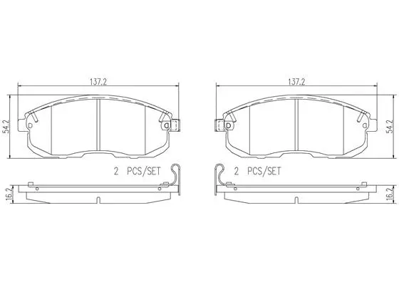 Brake Pad Set, disc brake (P56065N)