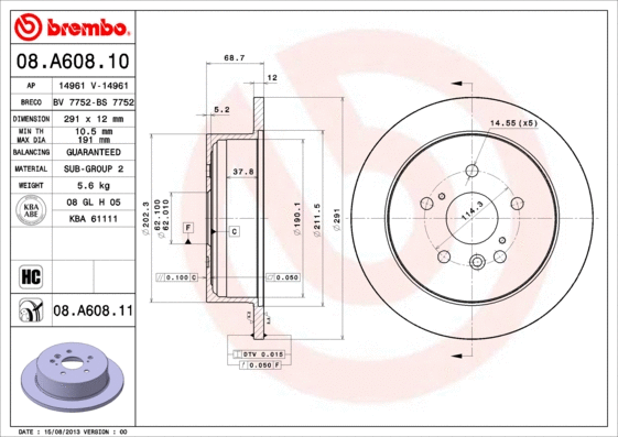Brake Disc (08.A608.10)