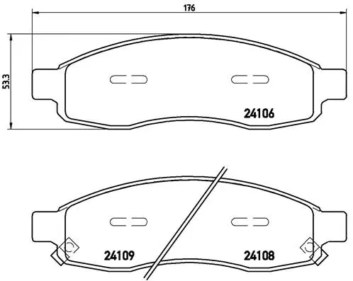 Brake Pad Set, disc brake (P 58 001)
