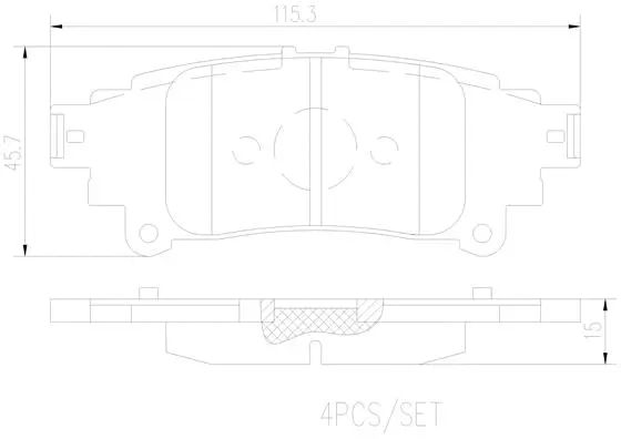 Brake Pad Set, disc brake (P83153N)