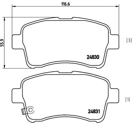 Brake Pad Set, disc brake (P 79 021)