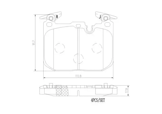 Brake Pad Set, disc brake (P06096N)