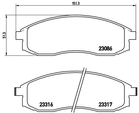 Brake Pad Set, disc brake (P 54 037)