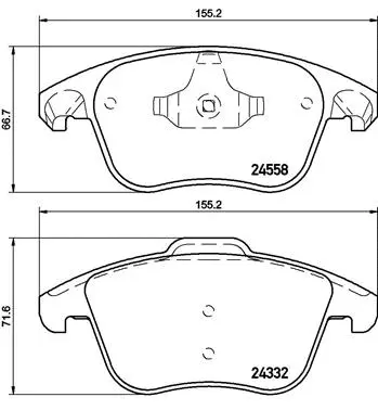 Brake Pad Set, disc brake (P 61 117)