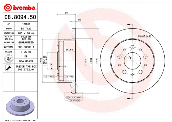 Brake Disc (08.8094.50)
