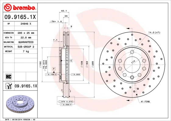 Brake Disc (09.9165.1X)