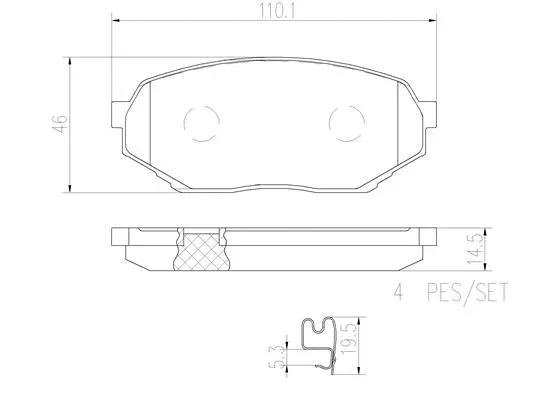 Brake Pad Set, disc brake (P54047N)