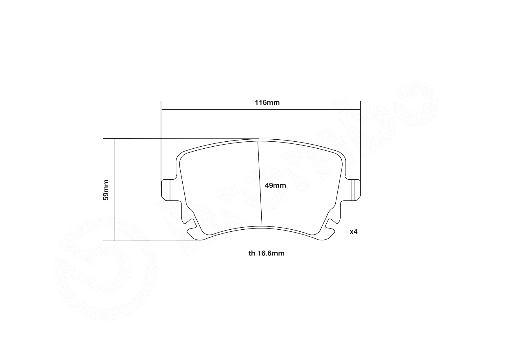 High Performance Brake Pad Set