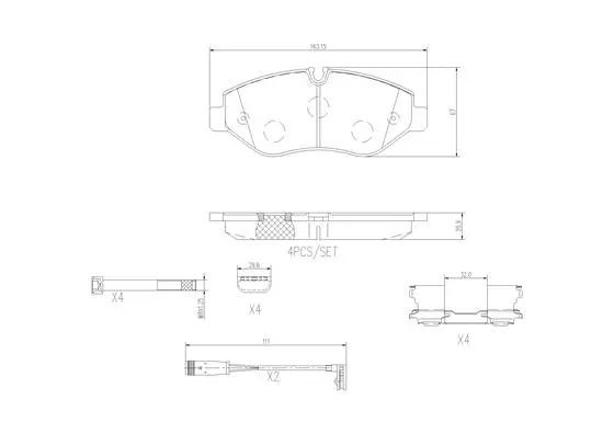 Brake Pad Set, disc brake (P50085N)
