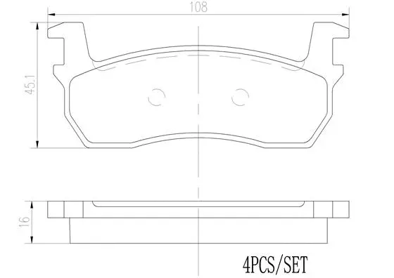Brake Pad Set, disc brake (P56013N)