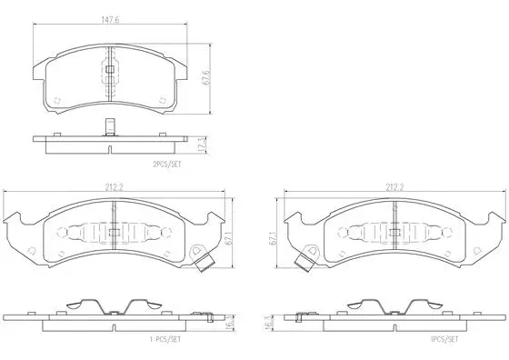 Brake Pad Set, disc brake (P09005N)